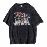 Floral Moth Heavily Inked Gothic T-shirt | Gthic.com