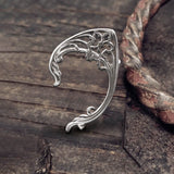 Floral Pattern Stainless Steel Elf Ear Cuff | Gthic.com