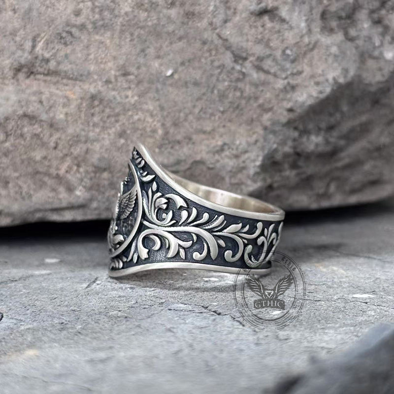 1936 Hobo Nickel Coin Bague tête de mort en argent sterling