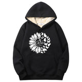 Flower Butterfly Believe Cross Crew Collar Hoodie | Gthic.com