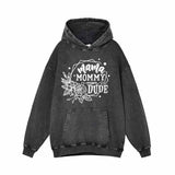 Flower Mommy Dude Vintage Washed Hoodie | Gthic.com