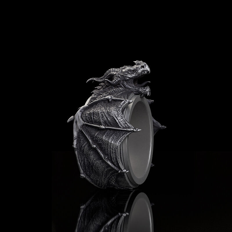 Flying Dragon Sterling Silver Animal Ring – GTHIC