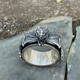 Flying Dragon Sterling Silver Animal Spinner Ring