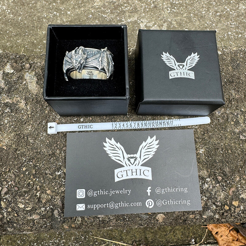 Flying Dragon Sterling Silver Animal Spinner Ring