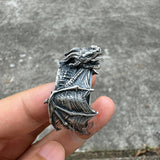 Flying Dragon Sterling Silver Animal Ring | Gthic.com