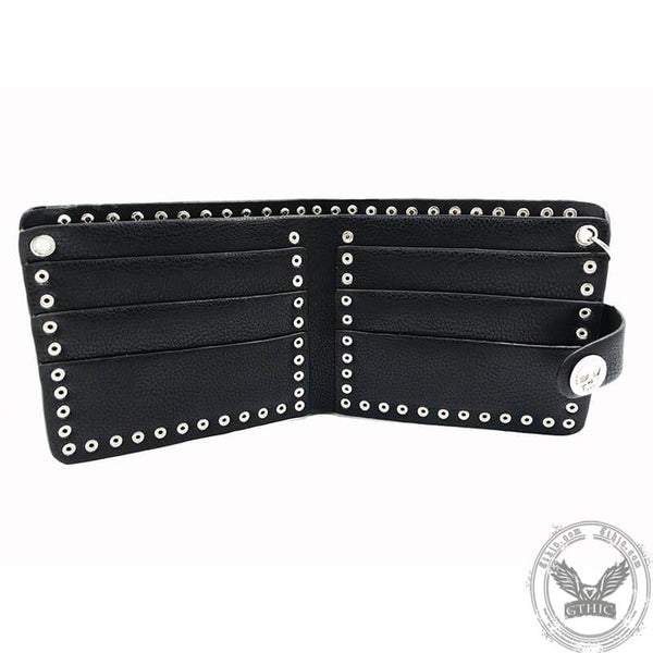 Flying Skull Cross PU Leather Wallet | Gthic.com