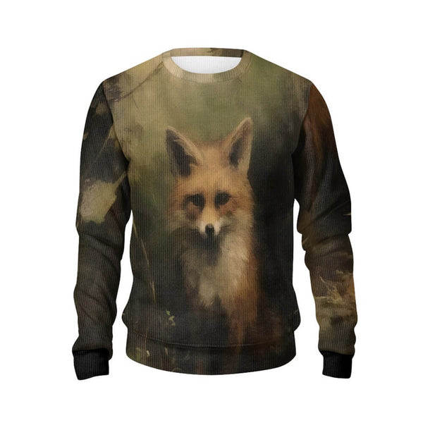 Forest Cute Fox Print Sweater | Gthic.com