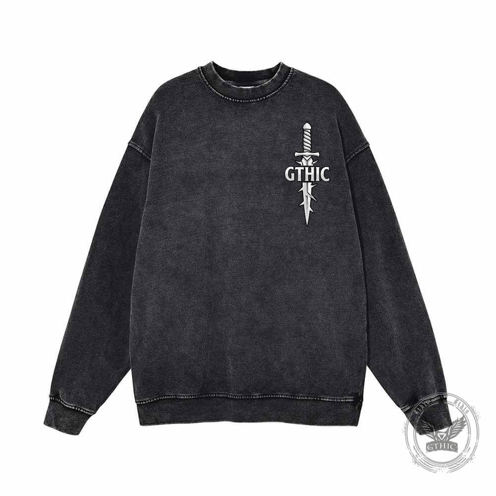 Forged In Darkness Skull Snake Vintage Washed Sweatshirt | Gthic.com