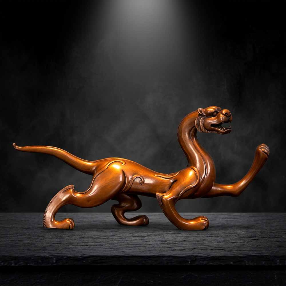 Four Mythical Beasts Brass Vintage Figurines | Gthic.com	