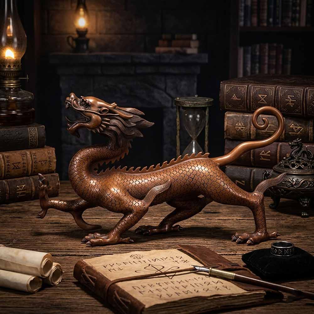 Four Mythical Beasts Brass Vintage Figurine
