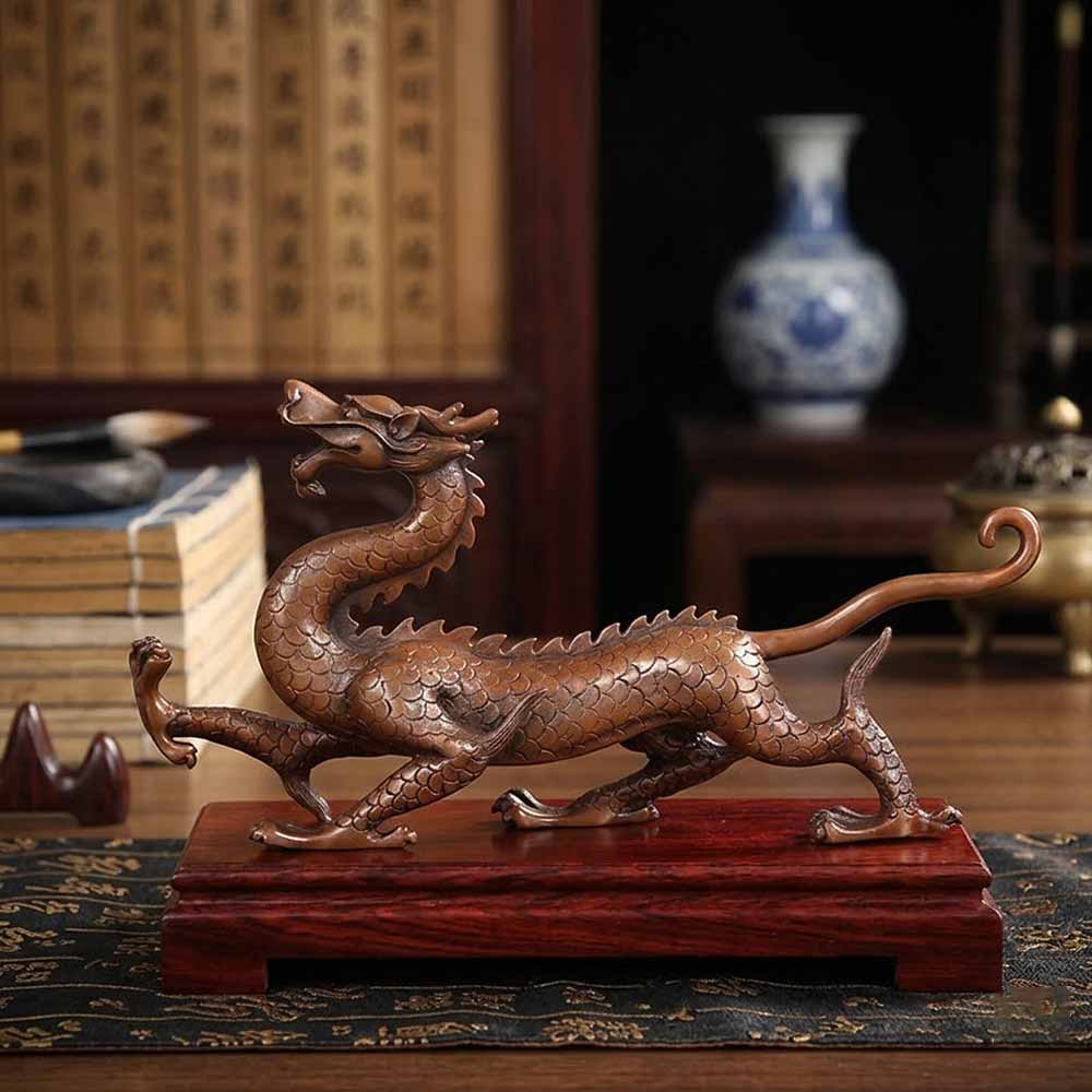 Four Mythical Beasts Brass Vintage Figurine