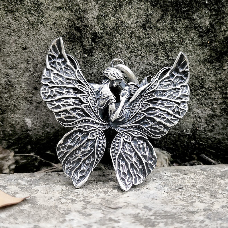 Free Love Butterfly Sterling Silver Pendant | Gthic.com