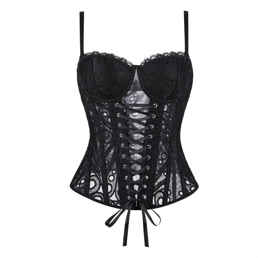 French Court-Style Sheer Slim-Fit Corset | Gthic.com