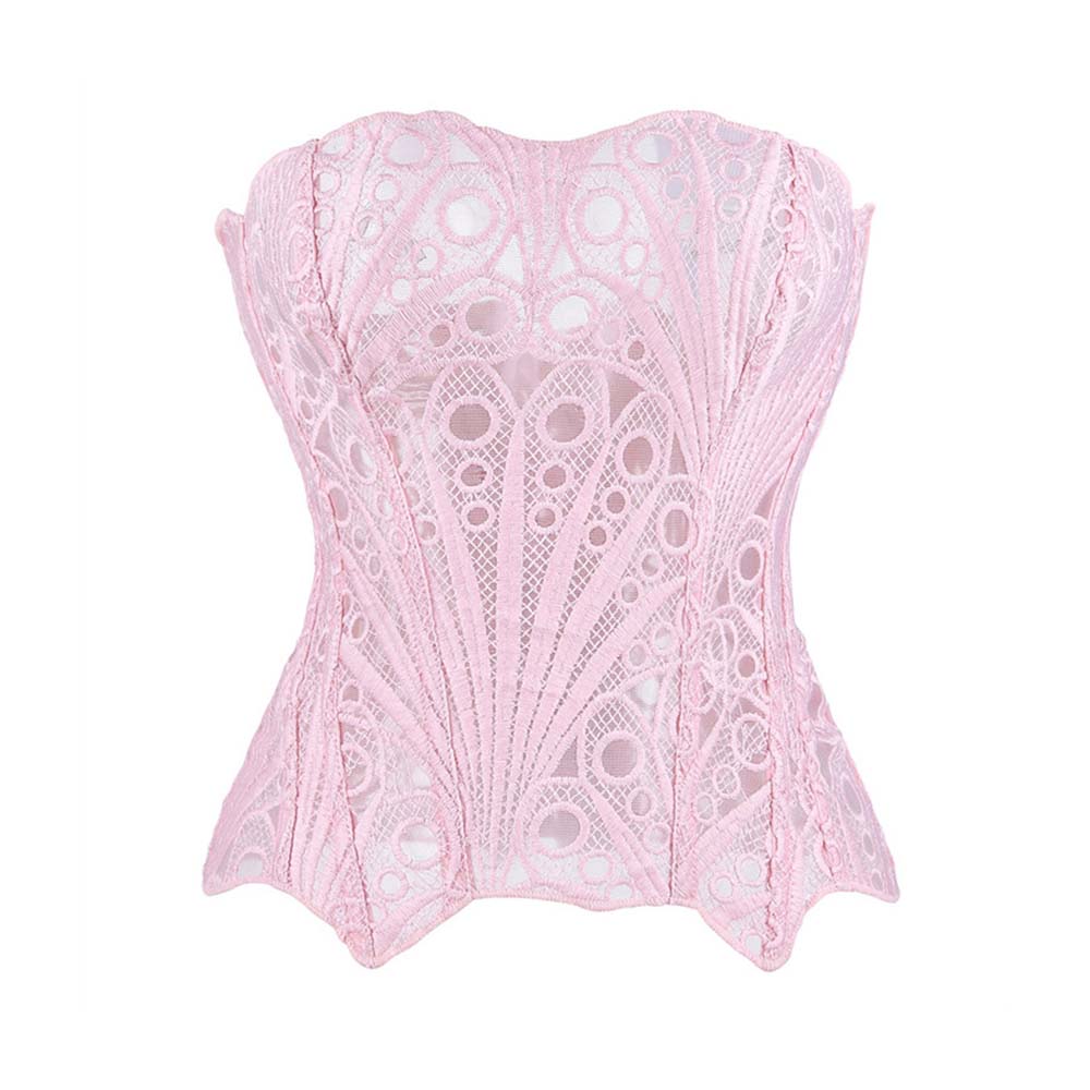 Top corsé con cuello halter y cordones vintage