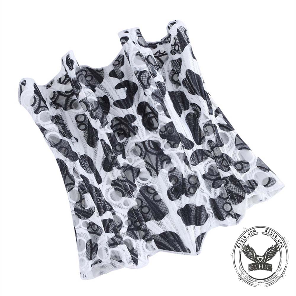 Top corsé con cuello halter y cordones vintage