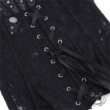 French Lace Mesh Hollow Out Court Overbust Corset