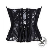 French Lace Mesh Hollow Out Court Overbust Corset | Gthic.com