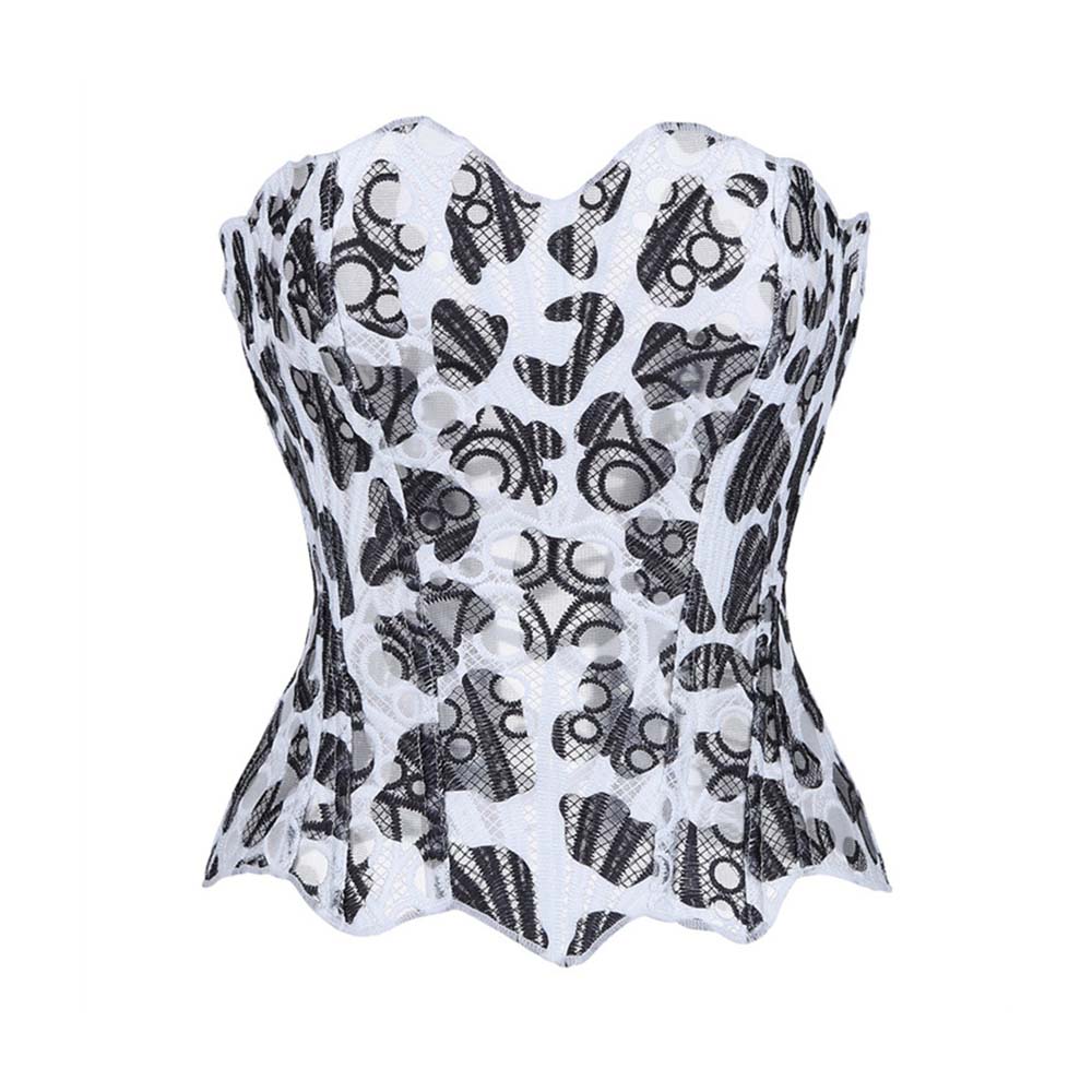 Top corsé con cuello halter y cordones vintage