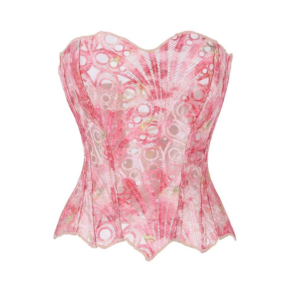 Top corsé con cuello halter y cordones vintage