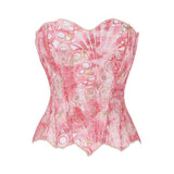 French Lace Mesh Hollow Out Court Overbust Corset