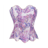 French Lace Mesh Hollow Out Court Overbust Corset
