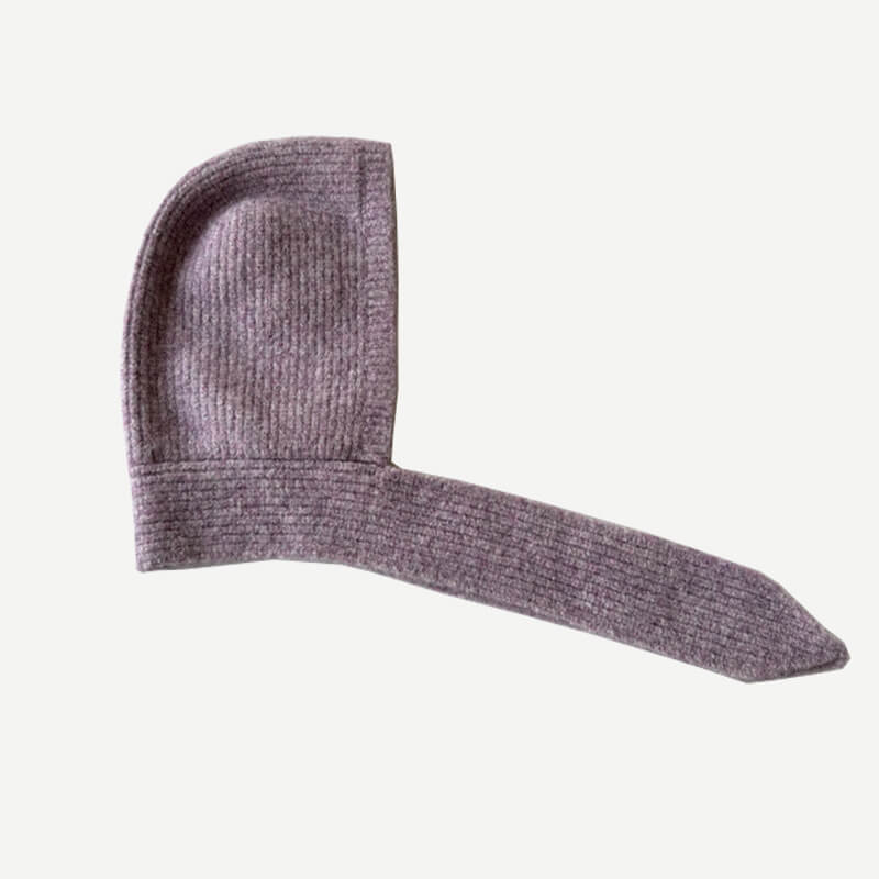 French Retro Tie Up Ear Flaps Knitted Beanie Hat