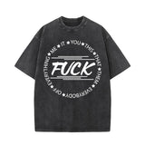 Fuck Everything Vintage Washed T-shirt Vest Top | Gthic.com