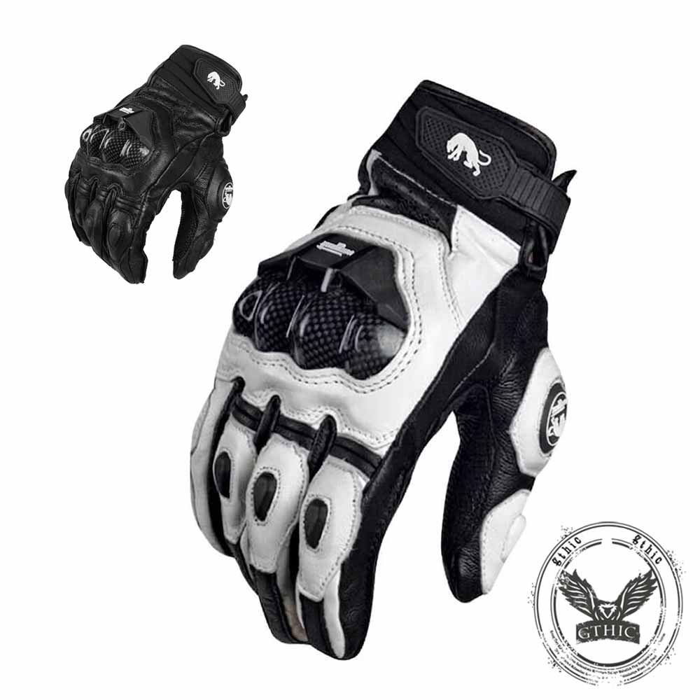 Full-finger Leather Motorcycle Gloves | Gthic.com