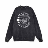 Full Moon Branch Always Throw Vintage Washed Sweatshirt | Gthic.com