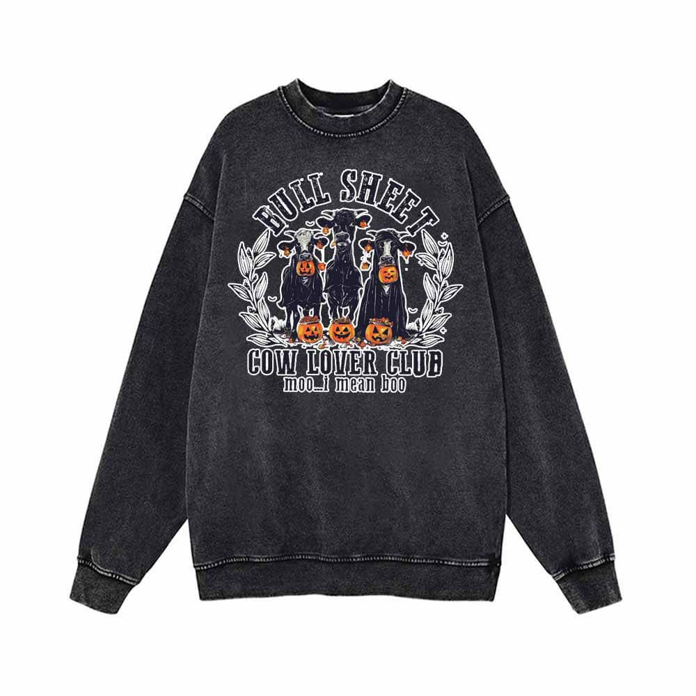 Funny Bull Sheet Vintage Washed Hoodie Sweatshirt | Gthic.com