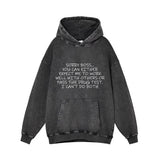 Funny Sorry Boss Vintage Washed Hoodie | Gthic.com