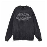 Funny Sorry Boss Vintage Washed Sweatshirt | Gthic.com