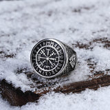 Futhark Runen Kompass Wikinger Ring