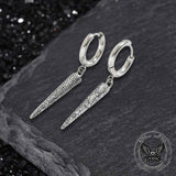 Geometric Cone Spike Stainless Steel Dangle Earrings | Gthic.com