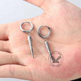 Geometric Cone Spike Stainless Steel Dangle Earrings
