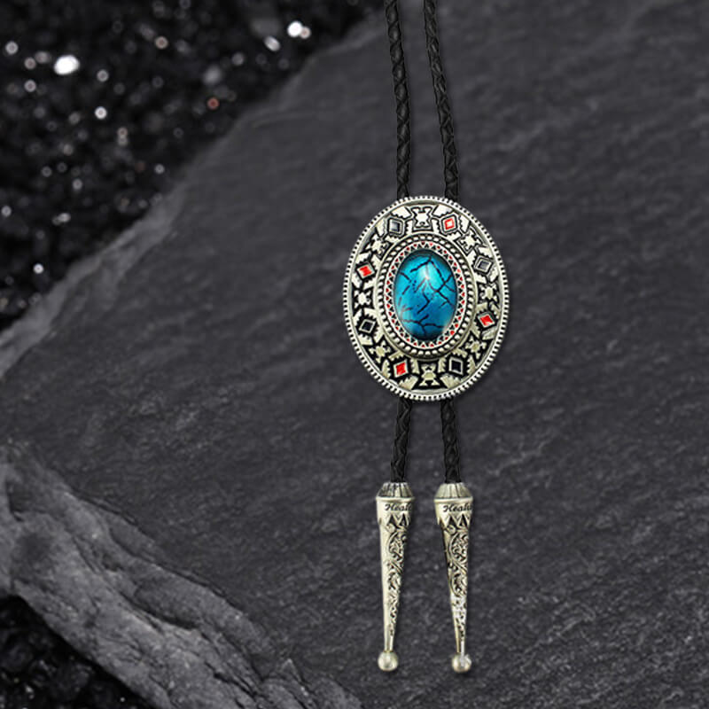 Geometric Gemstone Adjustable Bolo Tie | Gthic.com