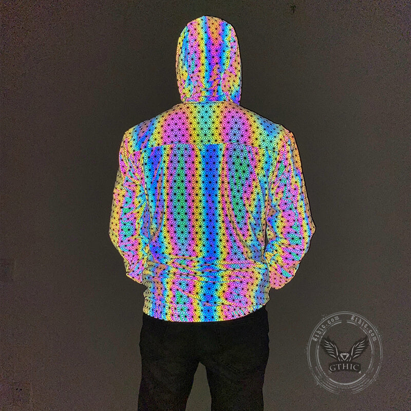 Geometric Pattern Colorful Reflective Jacket | Gthic.com