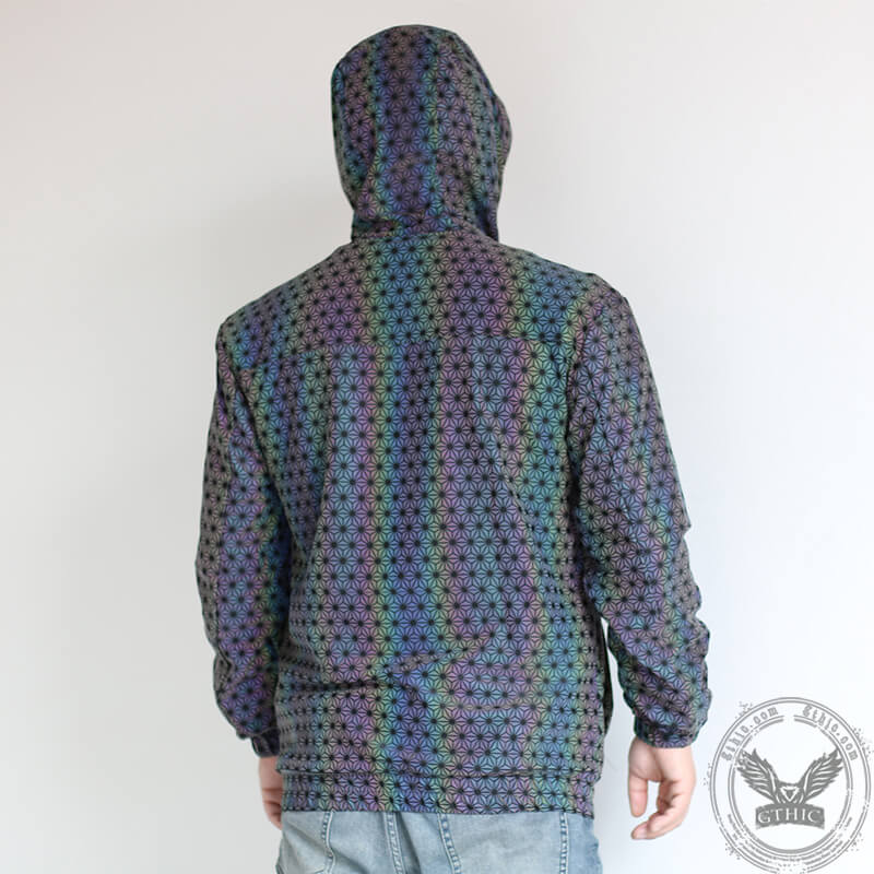 Geometric Pattern Colorful Reflective Jacket