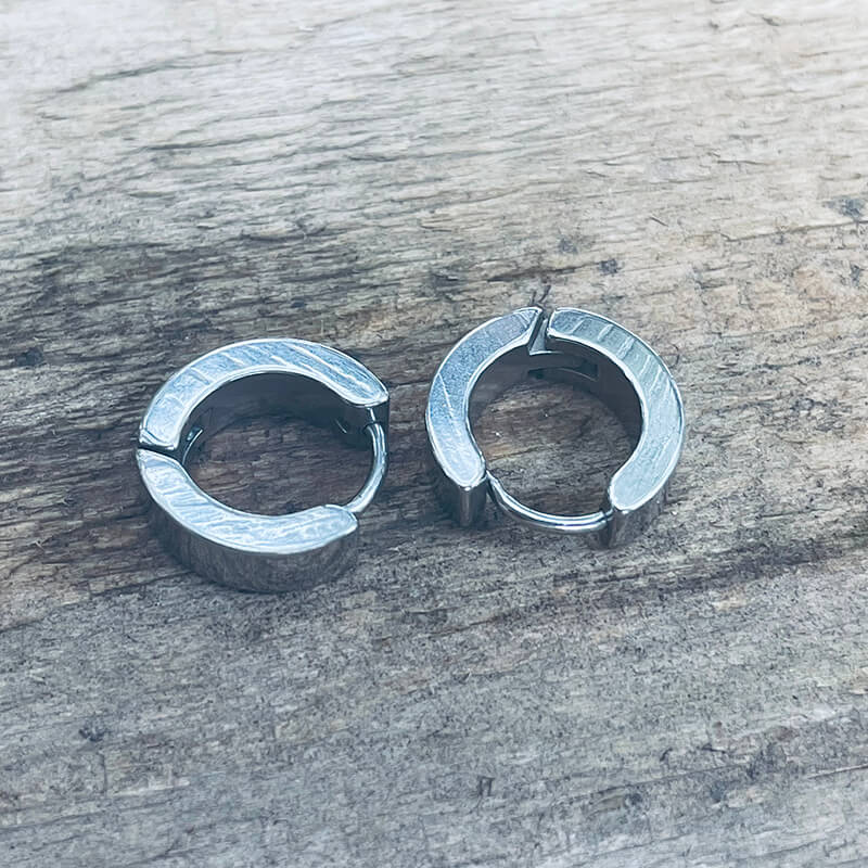 Geometric Stainless Steel Hoop Earrings