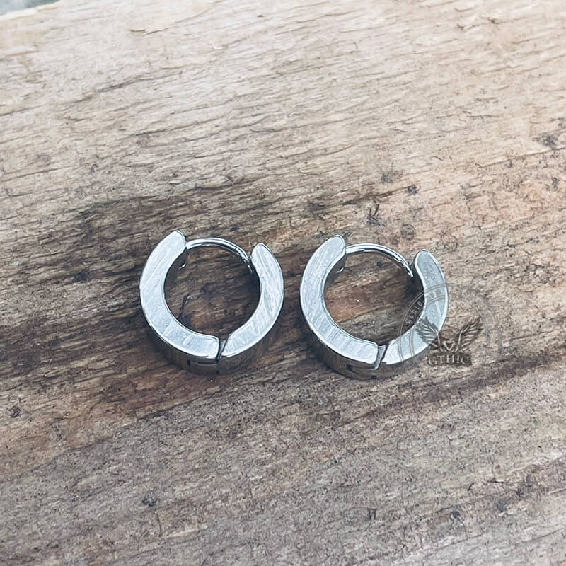 Geometric Stainless Steel Hoop Earrings