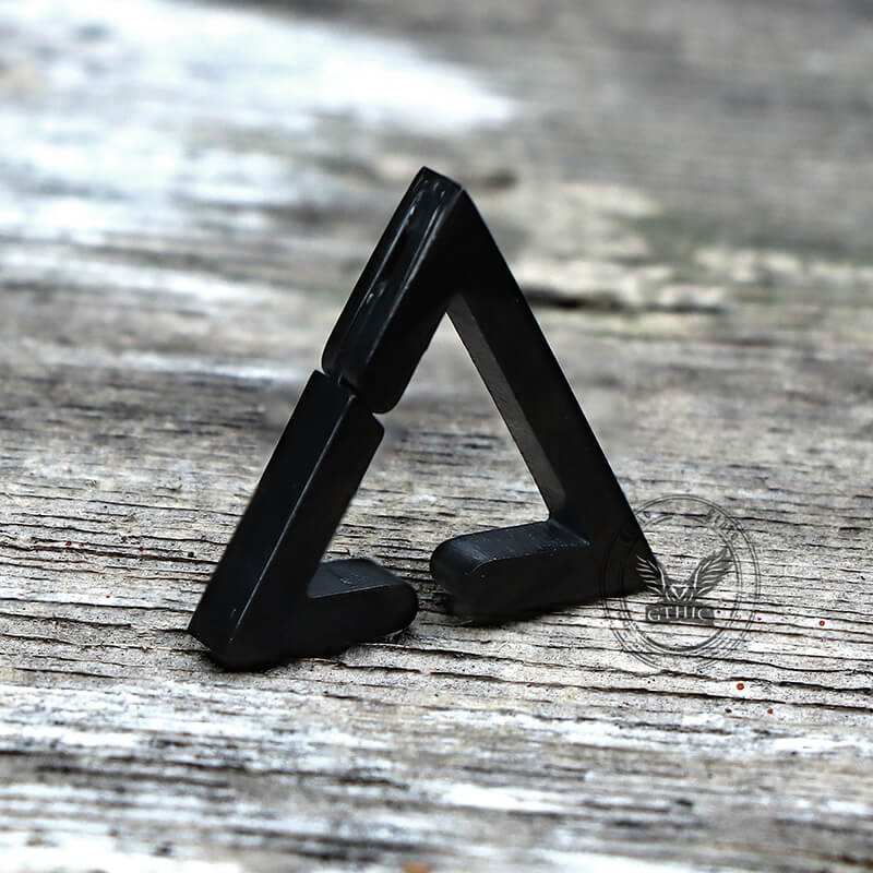 Geometric Triangle Stainless Steel Ear Cuffs