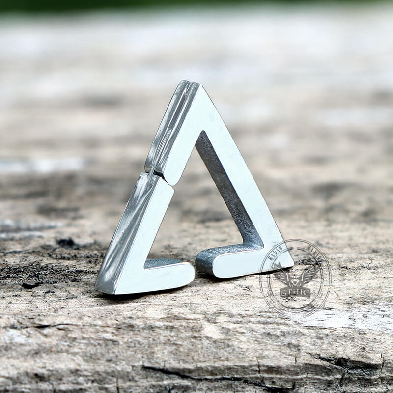 Geometric Triangle Stainless Steel Ear Cuffs