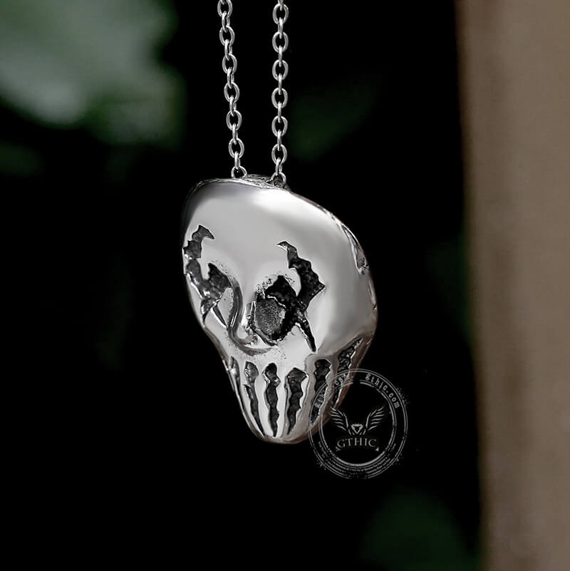 Ghost Head Stainless Steel Skull Pendant | Gthic.com