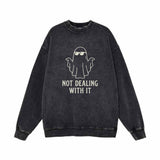 Ghost Not Dealing With It Vintage Washed Sweatshirt | Gthic.com