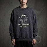 Ghost Not Dealing With It Vintage Washed Sweatshirt | Gthic.com