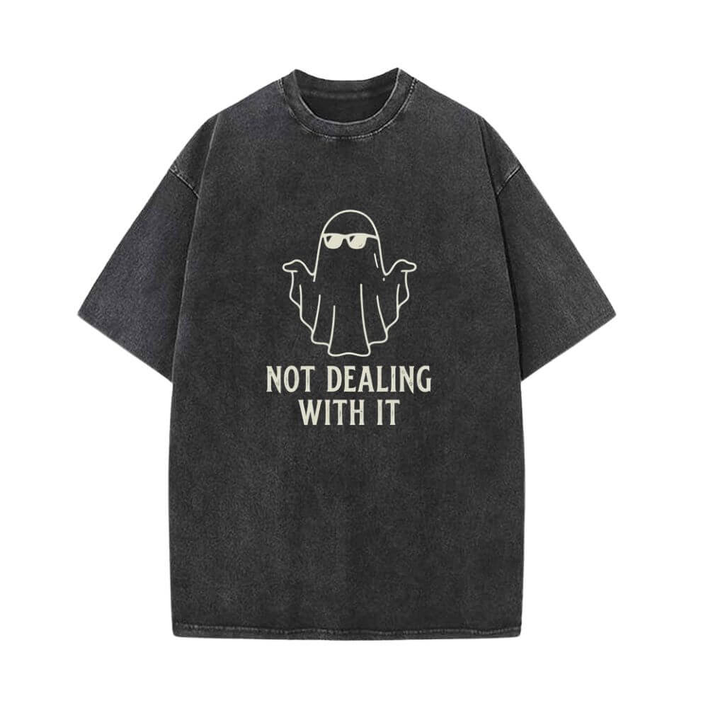 Ghost Not Dealing With It Vintage Washed T-shirt | Gthic.com