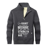 God Grant Me Peace Stand Collar Zip Sweatshirt | Gthic.com