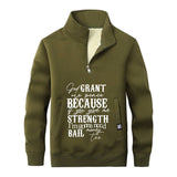 God Grant Me Peace Stand Collar Zip Sweatshirt | Gthic.com