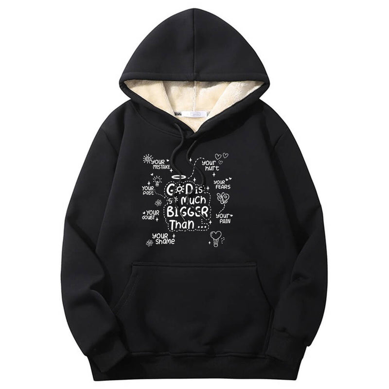 God Is Much Bigger Than Crew Collar Hoodie