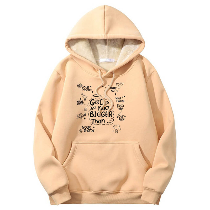 God Is Much Bigger Than Crew Collar Hoodie